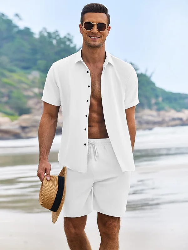 Vacation Textured Beach Shirt Set (US Only)