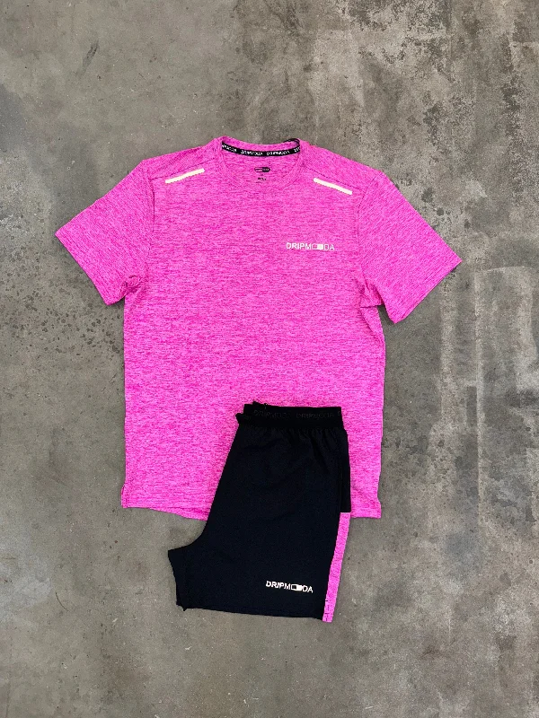 DripModa Pink Space Set - T Shirt / Shorts