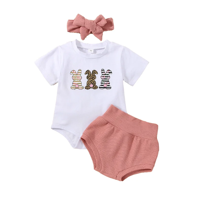 THREE BUNNIES Outfit with Headband