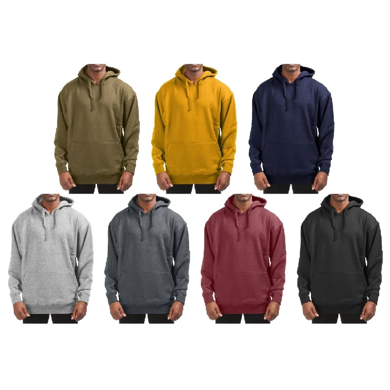 Mens Winter Fleece Hoodie 2Pack CottonBlend Kangaroo Pocket Warm Pullover