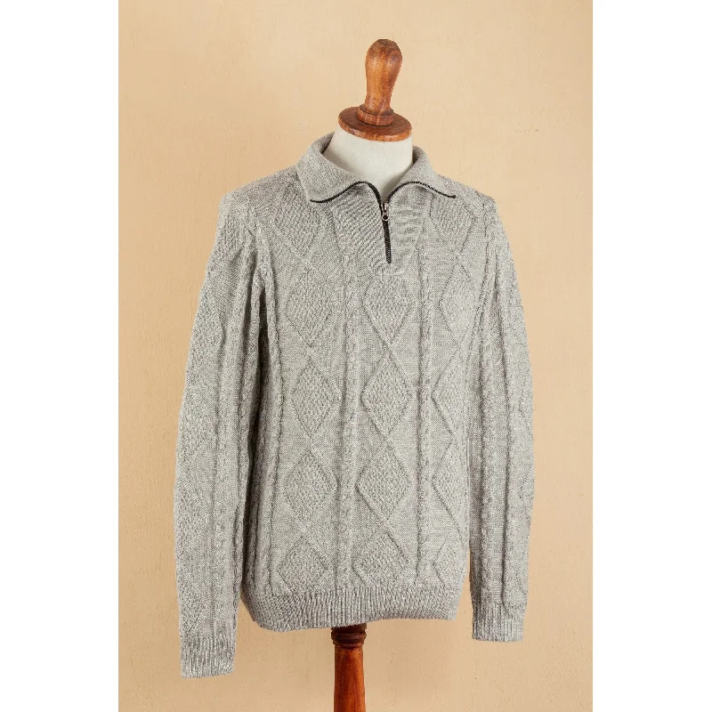 Novica Handmade Cloudy Space Mens Sweater