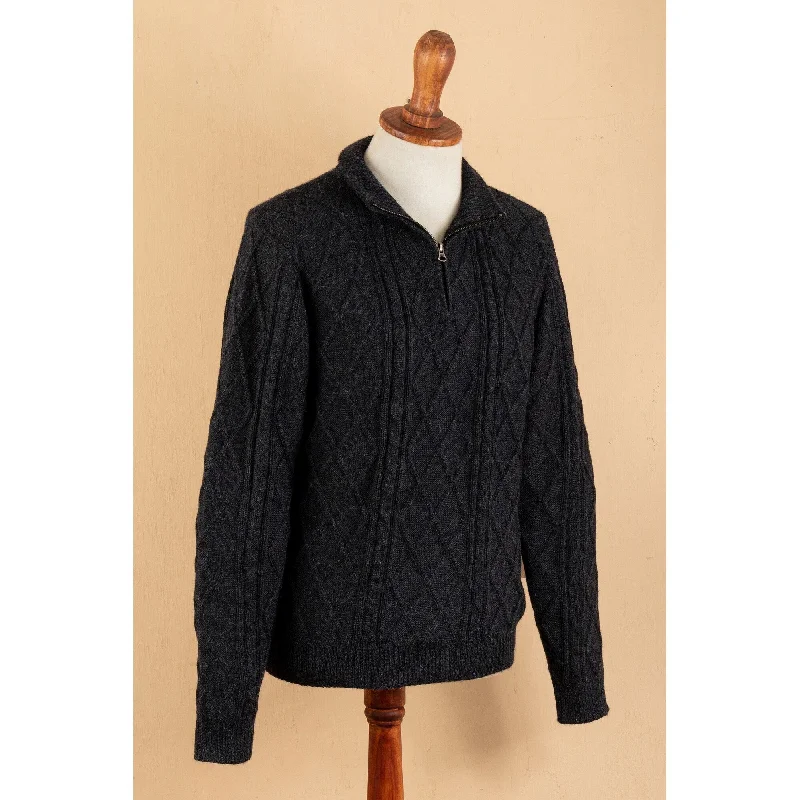 Novica Handmade Dark Space Mens Sweater