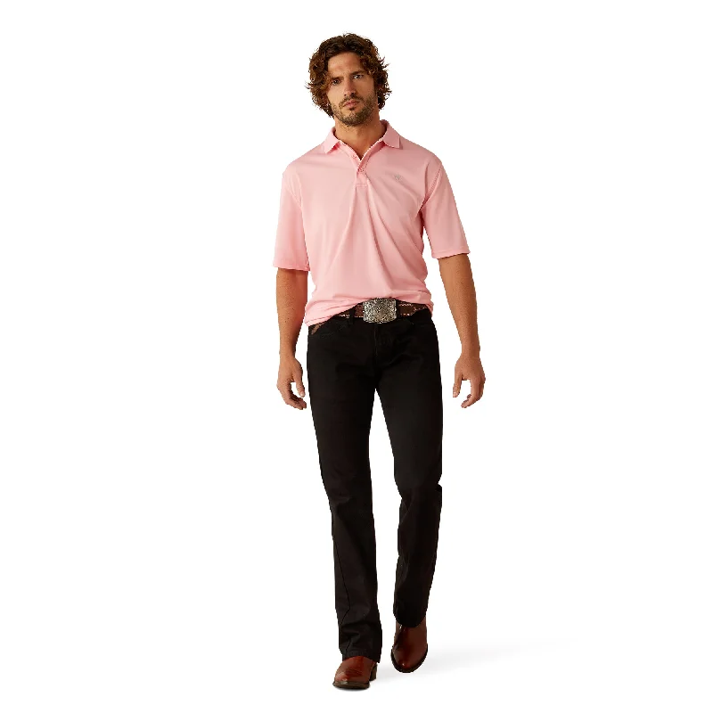 ARIAT TEK PINK POLO SHORT SLEEVE SHIRT