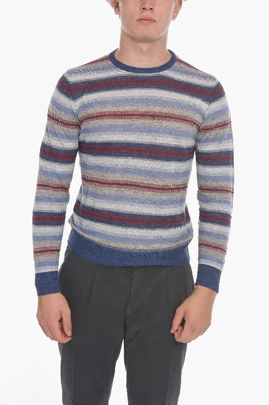 Corneliani Crew Neck CANTON Linen Blend Sweater 58 Italian size