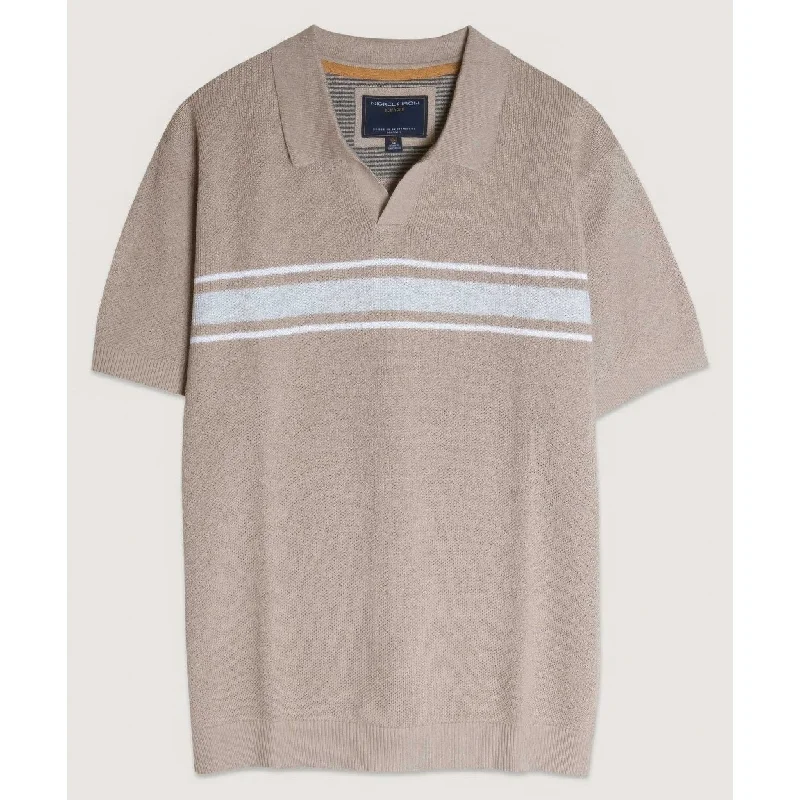 Retro Stripe Polo Sweater