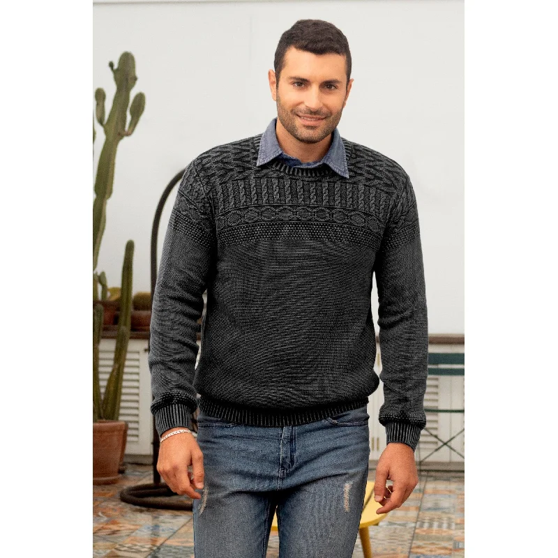 Novica Handmade Lived-In Comfort Mens Cotton Sweater