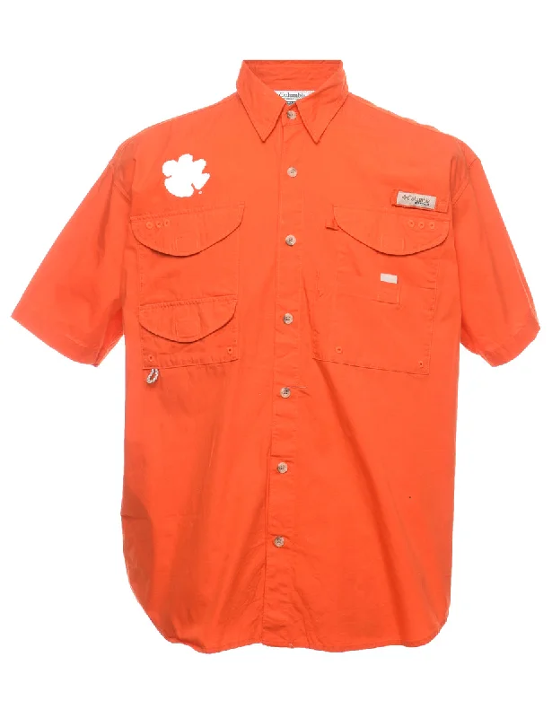 Columbia Orange Short Sleeve Smart Shirt - M