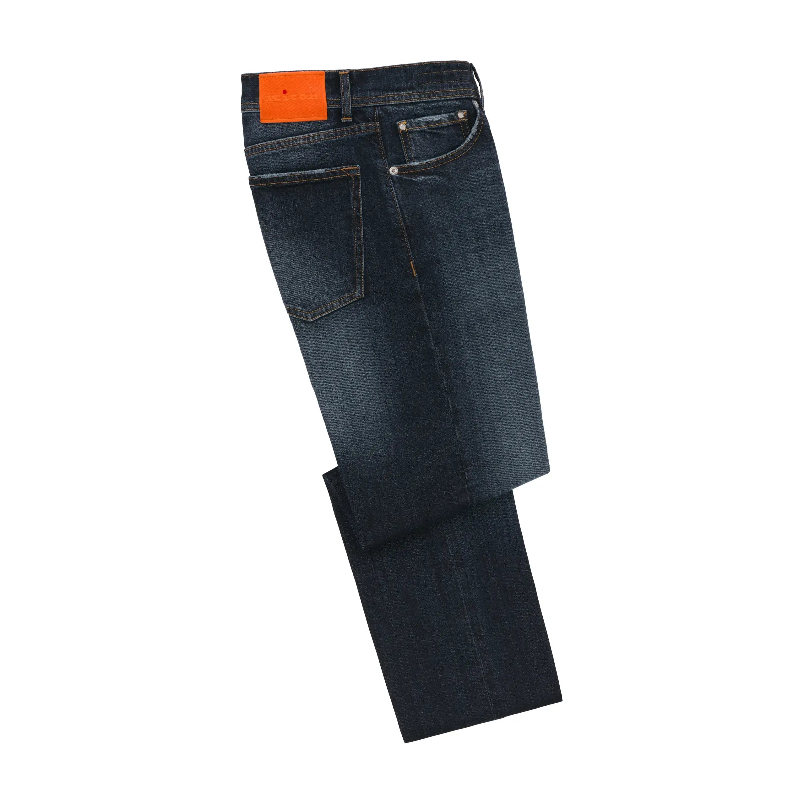 Slim-Fit Stretch-Cotton Jeans in Denim Blue