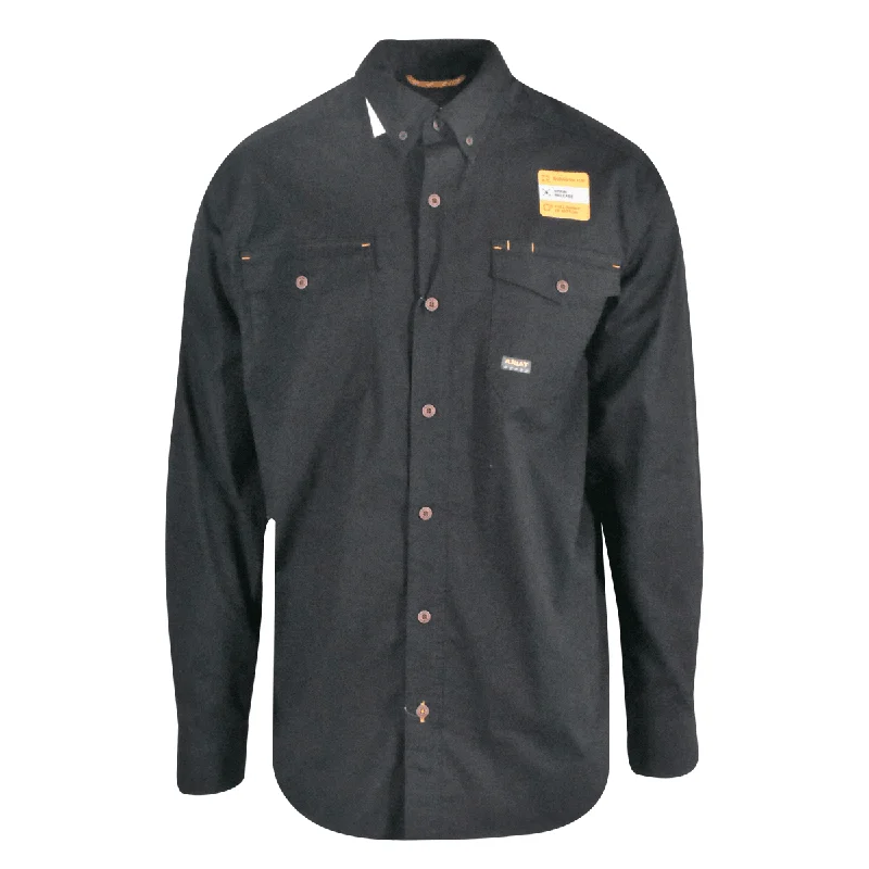 Ariat Men's Shirt Black Rebar Long Sleeve Woven (S15)