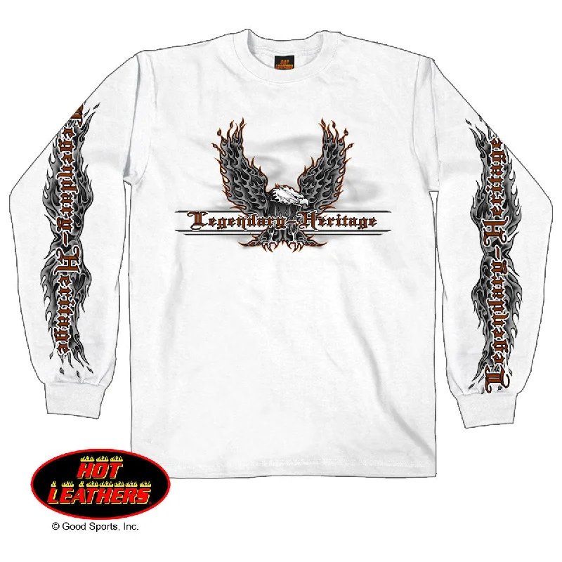 Flaming Upwings Eagle Long Sleeve Tee