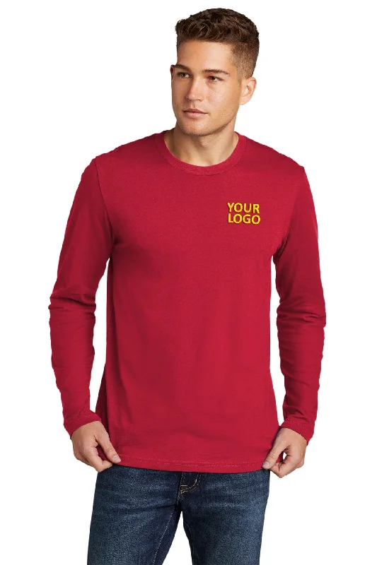 Next Level Cotton Long Sleeve Customized Tee's, Red