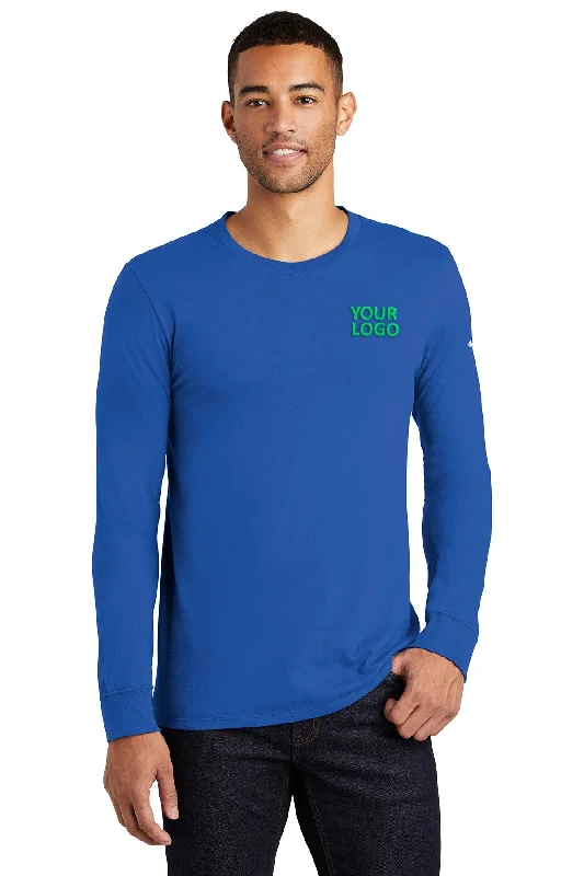 Nike Long Sleeve Customized Tees, Rush Blue