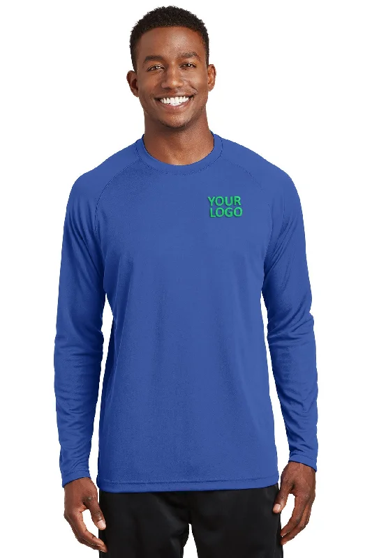 Sport-Tek Dry Zone Long Sleeve Customized Raglan T-Shirts, True Royal