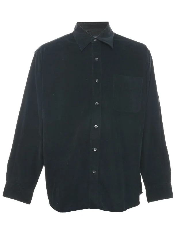 Black Corduroy Shirt - L