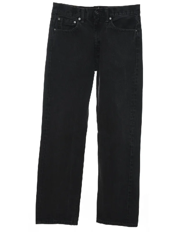 Black Levi's 505 Straight-Fit Jeans - W31 L32