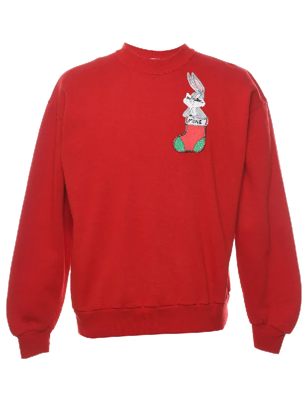 Bugs Bunny Christmas Sweatshirt - L