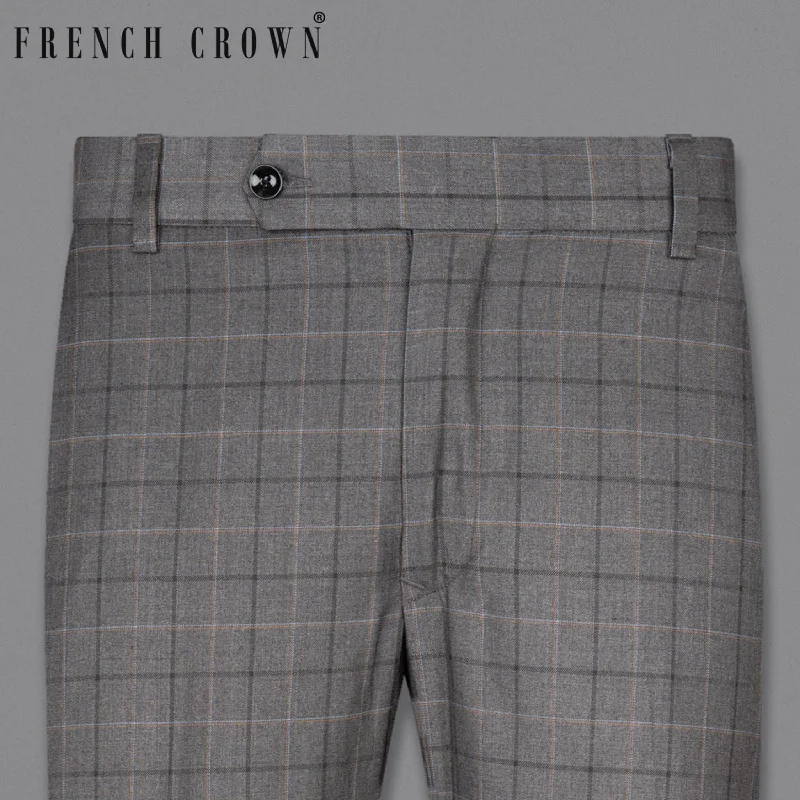 Scorpion Grey Super fine Plaid Woolrich Pant