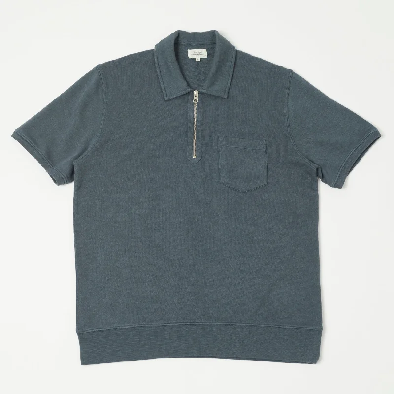 Hartford Lightweight Zipper Polo - Thunder