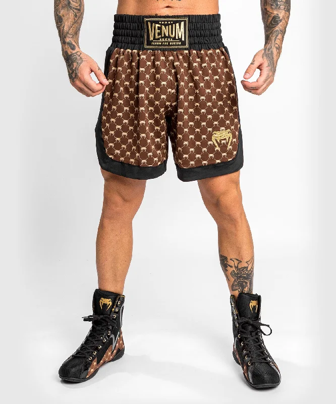 Venum Monogram Boxing Short - Black/Brown